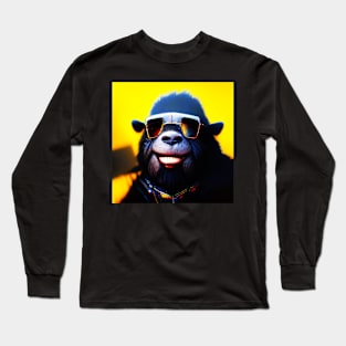 smiling chimp Long Sleeve T-Shirt